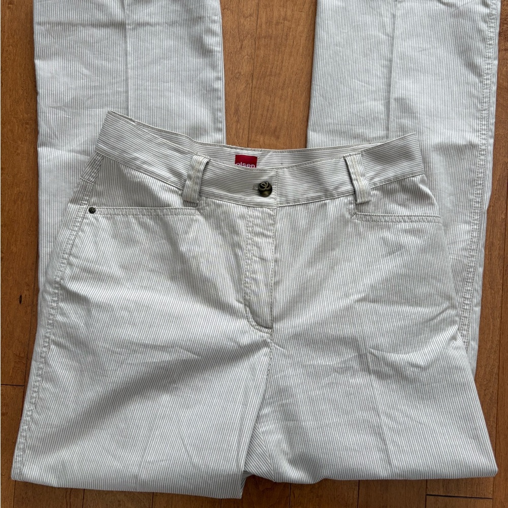 Olsen Striped Straight Leg Pants